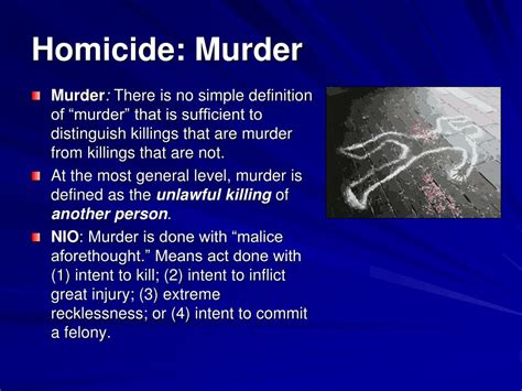 example and meaning of murder.